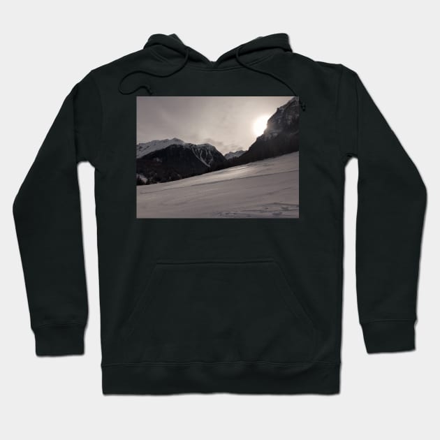 Sunset over Swiss mountains Hoodie by Dturner29